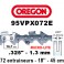 Chaine de tronçonneuse .325 1.3 72E Oregon référence 