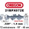 Chaine de tronçonneuse .325 1.5 72E Oregon référence 21BPX072E