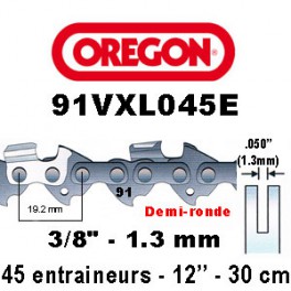 Chaine de tronçonneuse 3/8 picco 1.3 45E Oregon 91VXL045E