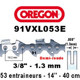 Chaine de tronçonneuse 3/8 picco 1.3 53E Oregon 91VXL053E