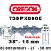 Chaine de tronçonneuse 3/8 1,5 80E Oregon référence 73DPX080E