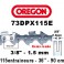 Chaine de tronçonneuse 3/8 1,5 115E Oregon référence 73DPX0115E