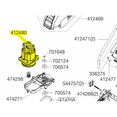 Moteur électrique complet 1400w origine référence 412480 Alko