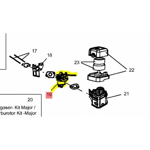 Carburateur d'origine référence 751-14059 moteur MTD 161-VHA