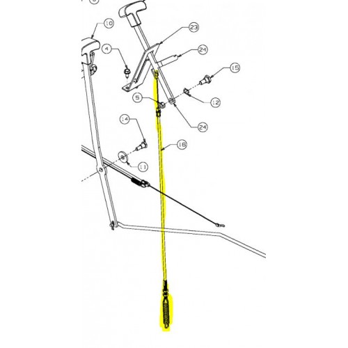 Cable d'embrayage de lames d'origine référence 746-04412 MTD