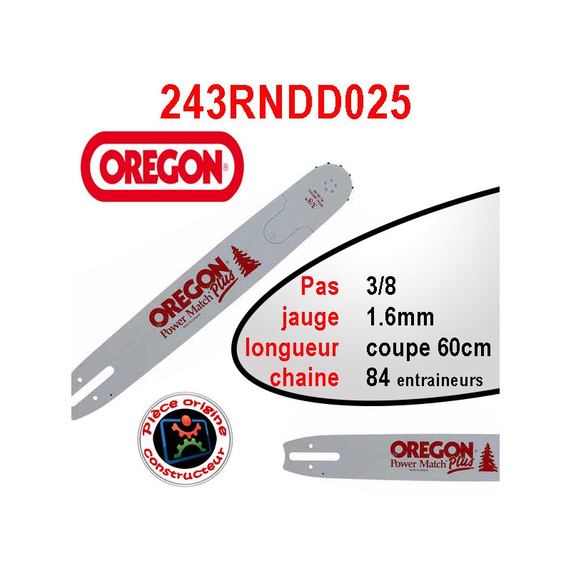 Guide chaîne Oregon 60cm référence 243RNDD025