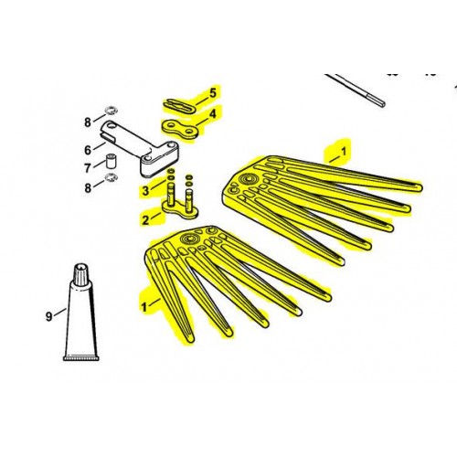 Kit rateau à olives d'origine référence 4231 740 7252 Stihl