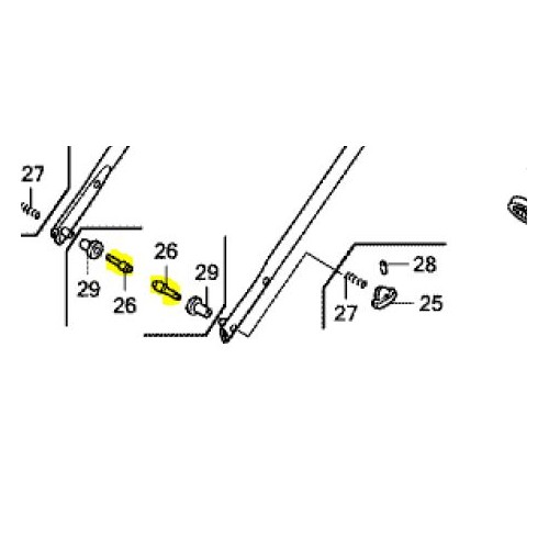 Goupille de fixation d'origine référence 53158-VL0-B01 Honda