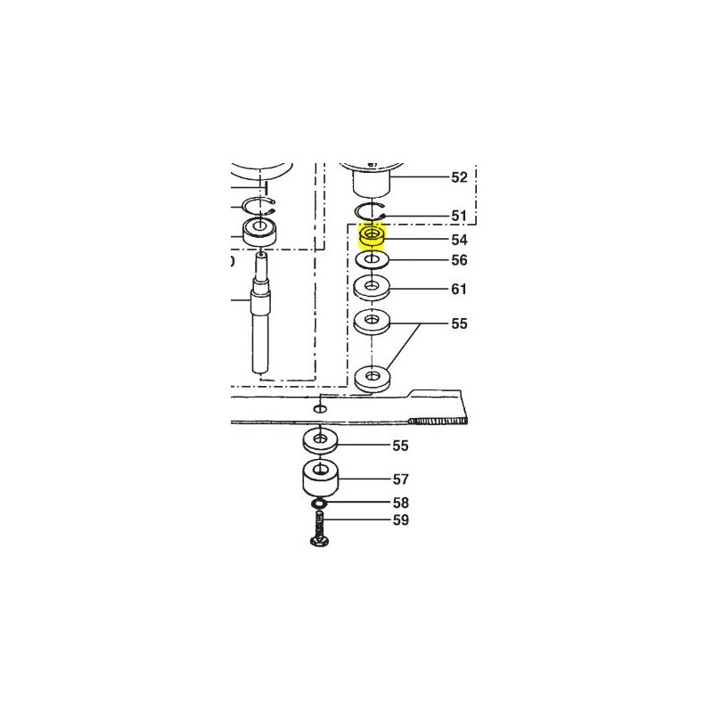 Rondelle lame 40x30,5x8 d'origine référence 0302020043 pubert