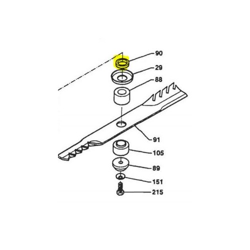 Rondelle lame 40x30,5x8 d'origine référence 0302020043 pubert