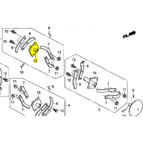 Couronne interieur porte couteaux d'origine référence 72111-V18-650 Honda FG205