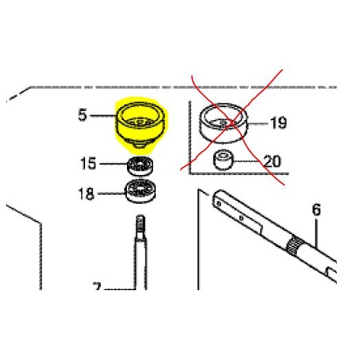 Cloche d'embrayage motobineuse d'origine référence 22100-V25-020 Honda