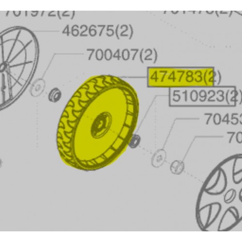 Roue arrière diamètre 280 d'origine référence 474783 Alko