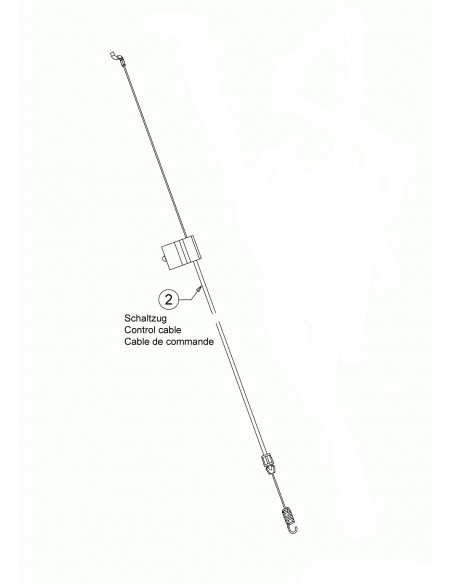 Cable de traction d'origine référence 746-05023 MTD