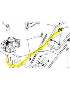 Cable gaz micro xeho35x d'origine référence 0308040028 pubert