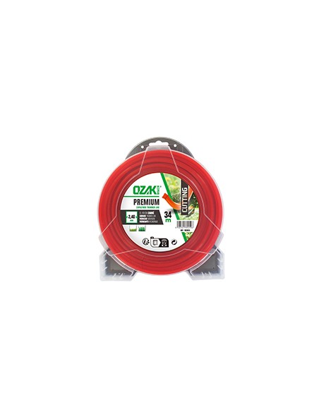 Fil nylon carré 2.4mm OZAKI - Bobine de 34 mètres