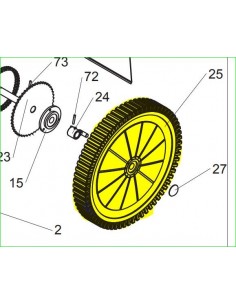 Roue diam 420 xgrisx ral7012 d'origine référence 0340030070 pubert