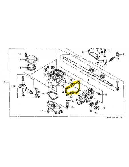 Joint de carter de transmission d'origine référence 21115-VE5-000 HONDA
