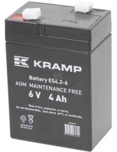 Batterie gel 6V 4Ah + à gauche