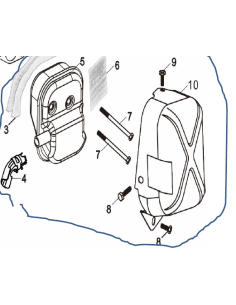 Ensemble échappement l139f d'origine référence 0001250010 Pubert