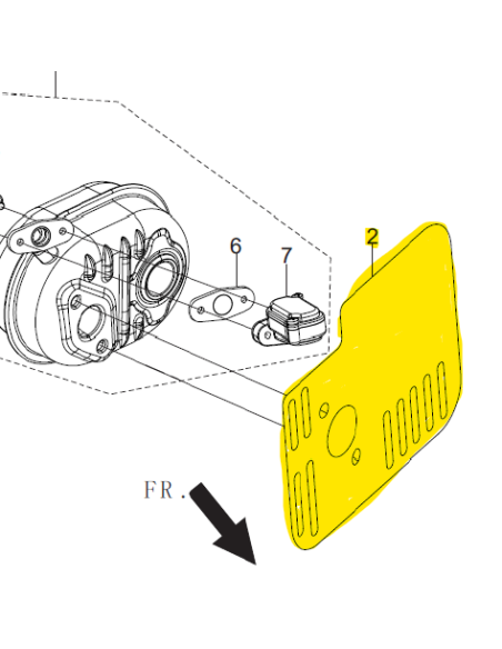 Joint échappement RV170 d'origine référence 0001210317 Pubert