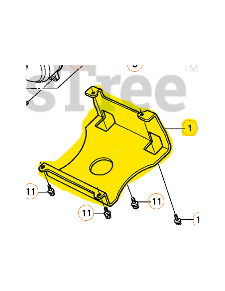 Carter de protection de réservoir UMT422/UMT431 d'essence d'origine référence 17557-VF9-A00 Honda