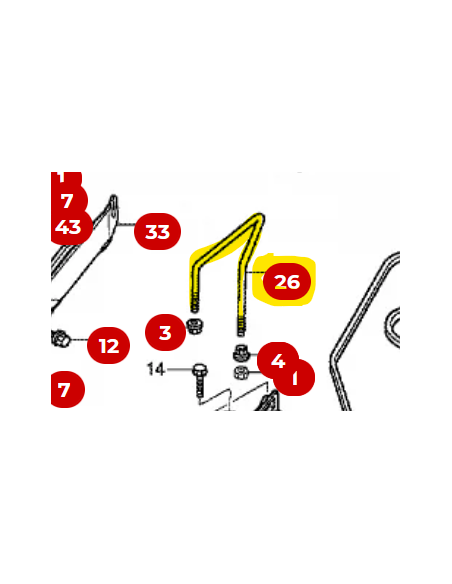 Guide courroie de lame HF2315 d'origine référence 80284-VK1-003 HONDA