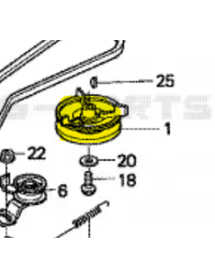 Poulie sortie moteur UM616/UM2460 d'origine référence 22411-VD8-000 Honda