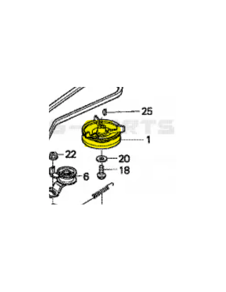 Poulie sortie moteur UM616/UM2460 d'origine référence 22411-VD8-000 Honda