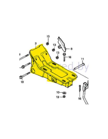 Socle moteur F410/506/410/560 d'origine référence 51110-734-000 Honda