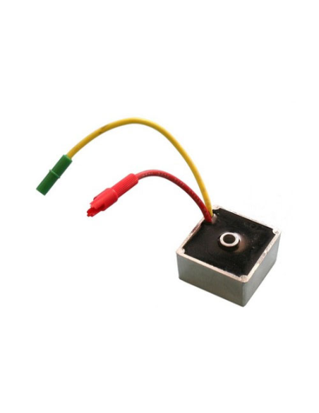 Regulateur de tension 1 fil jaune cosse verte 1 fil rouge d'origine référence 794360 pour moteur Briggs et Stratton