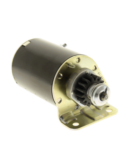 Demarreur electrique origine pignon plastique corps 10cm d'origine référence 497595 pour moteur Briggs et Stratton