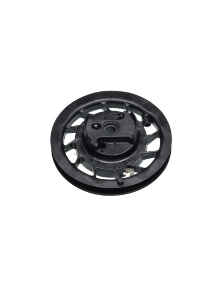 Poulie de lanceur 116mm avec ressort pour cliquet plastique d'origine référence 499901 pour moteur Briggs et Stratton