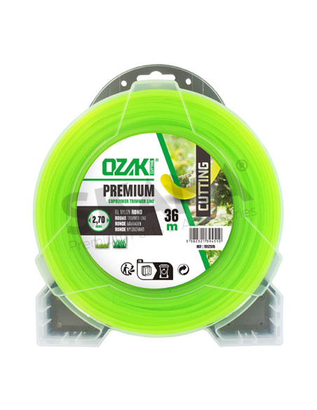 Fil nylon rond 2.7mm OZAKI - Bobine de 36 mètres