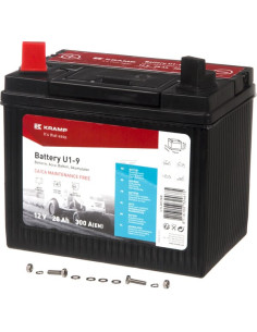 Batterie 12V - 24Ah 12n24 4A + gauche pour tracteur-tondeuse