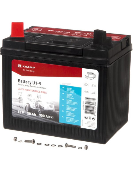Batterie 12V - 24Ah 12n24 4A + gauche pour tracteur-tondeuse