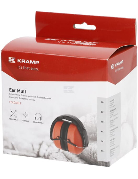 Casque anti bruit pliable SNR:32.1dB pour débroussailleuse et tronçonneuse