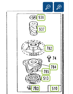 Tete d'entrainement d'origine référence 494145 pour moteur Briggs et Stratton