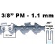 Chaine pas 3/8 picco micro - jauge 1.1mm
