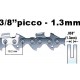 Chaine pas 3/8 picco - jauge 1.3mm