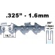 Chaine pas .325 - jauge 1.6mm
